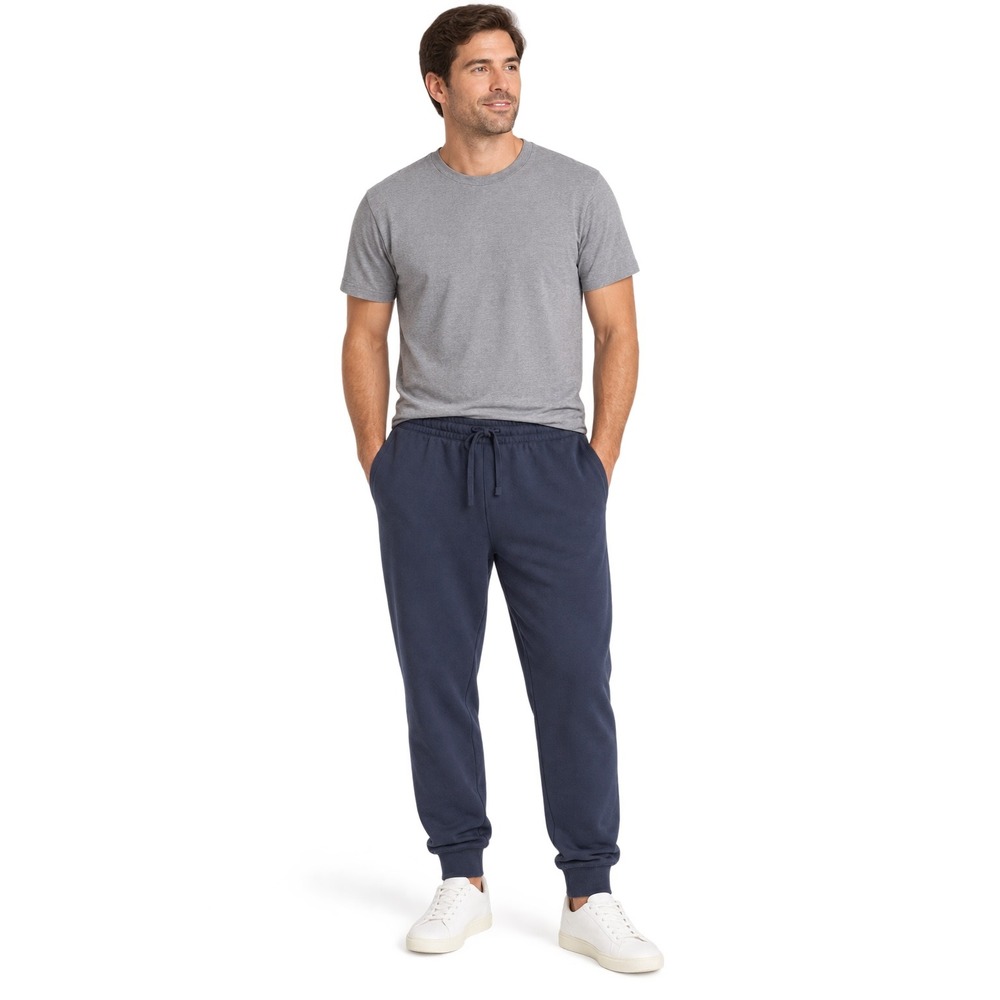 Tek Gear Men's XXLT Big & Tall Joggers Navy Ultrasoft Fleece Sweatpants